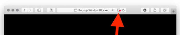 This image shows the Tehama DESKTOPS page open in a Safari red X indicating pop-ups blocked